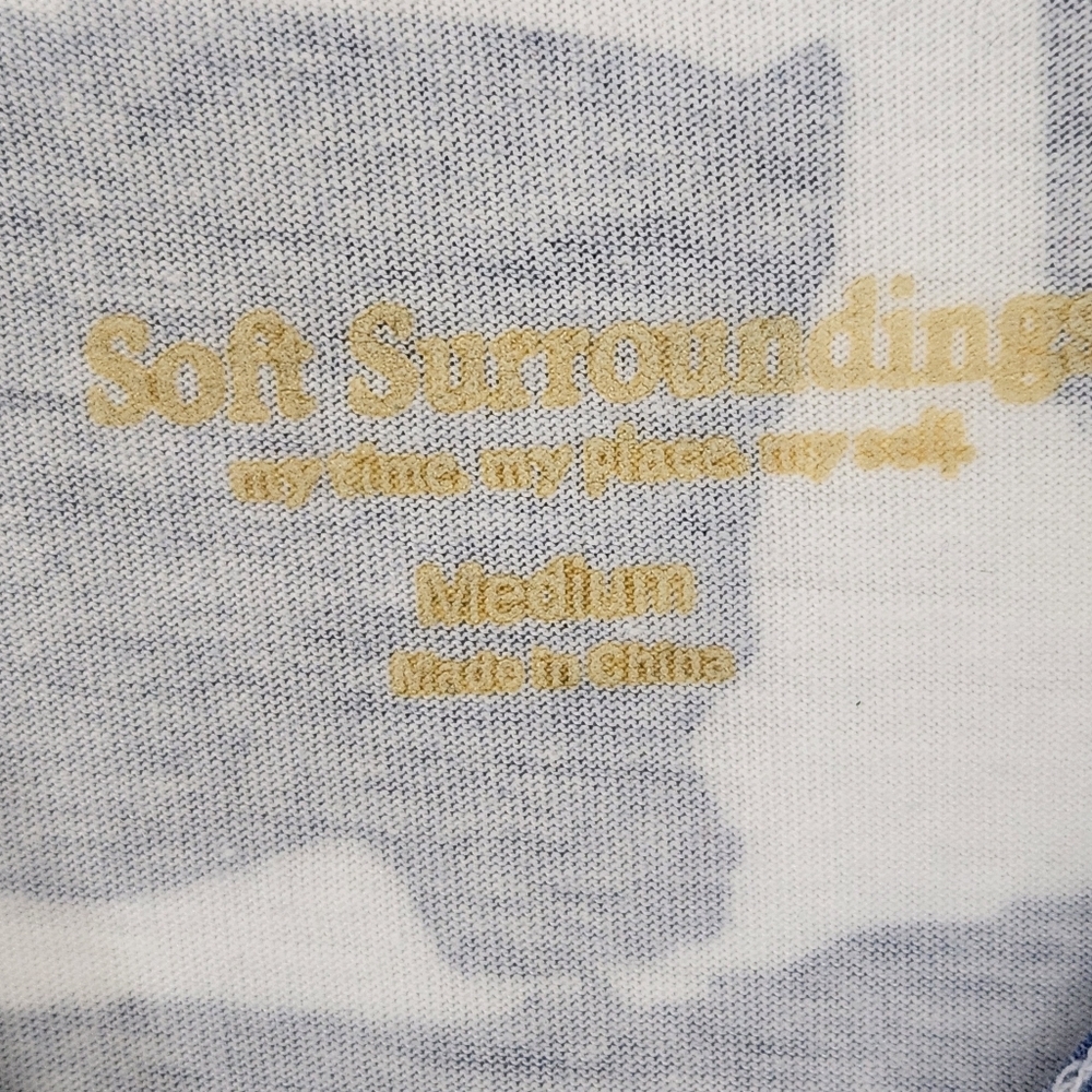 Soft Surroundings 100% Cotton Sleeveless Blue White Dress Size M - Picture 5 of 8